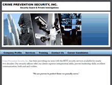 Tablet Screenshot of crimepreventionsecurity.com